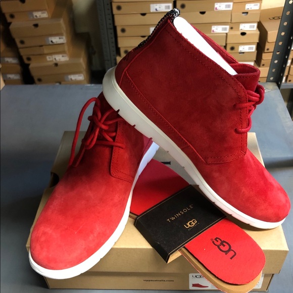 Men’s UGG Freamon suede shoe red sneaker main image 4